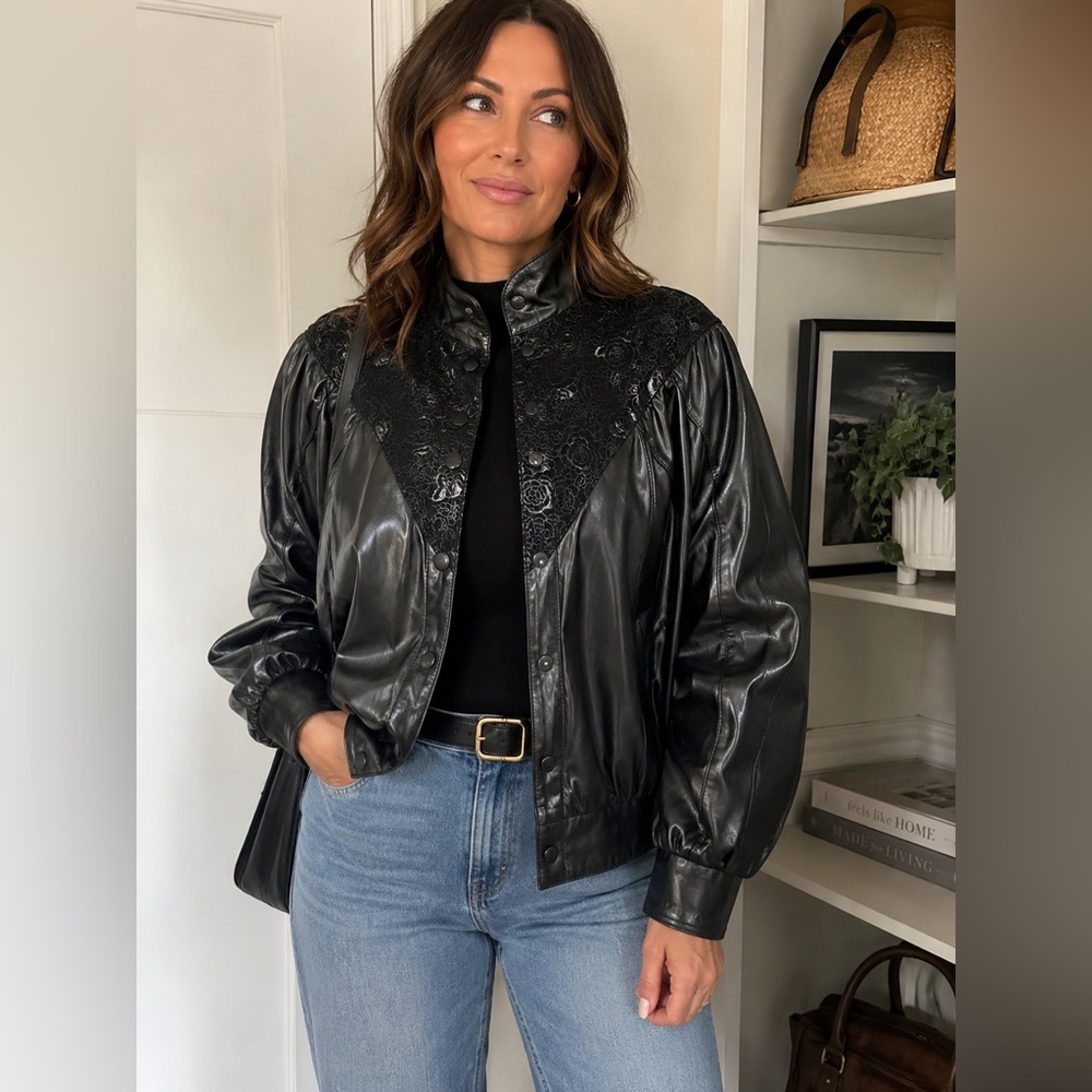 Leather by Mann Oversized Coat